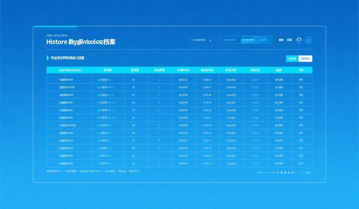 历史开奖数据结构化归档图示